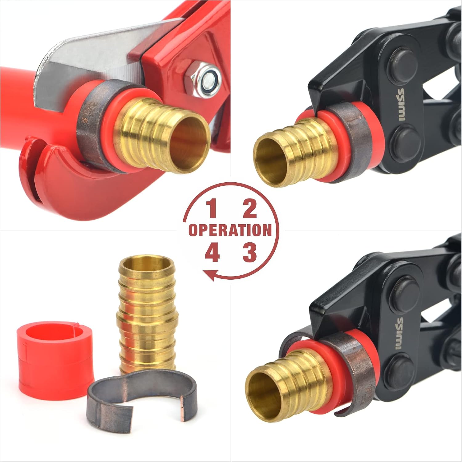 IWISS 3/4-Inch PEX Pipe Crimp Copper Rings, Skid-Proof, F1807 Standard-50pcs