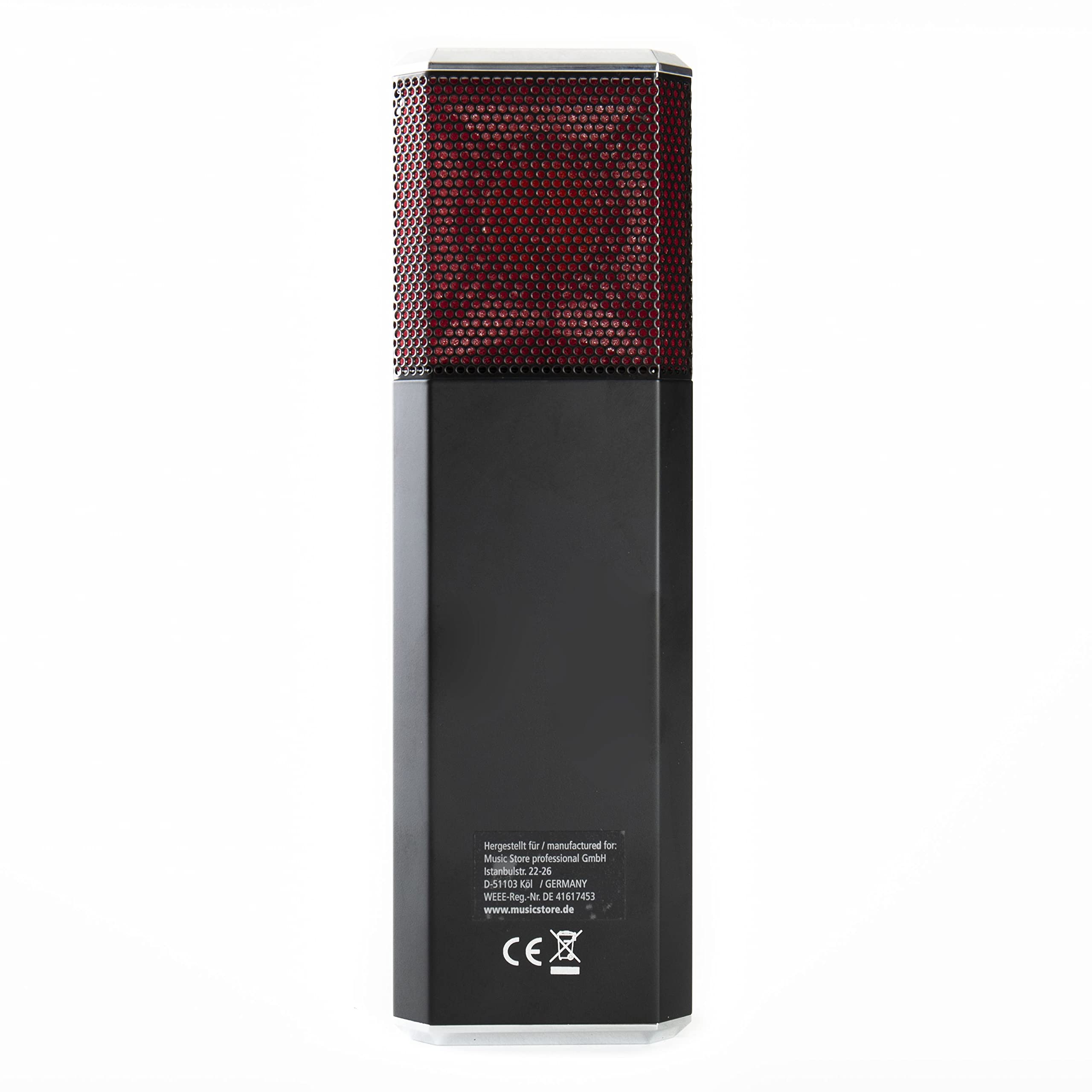 Fame Audio Studio C-900, Großmembran Kondensatormikrofon, Schwarz, Nierencharakteristik, 20-20.000Hz, 135dB SPL, 12.5mV/Pa, XLR, 48V, inklusive Spinne und Poppschutz, für Vocal/Gesang und Heimgebrauch