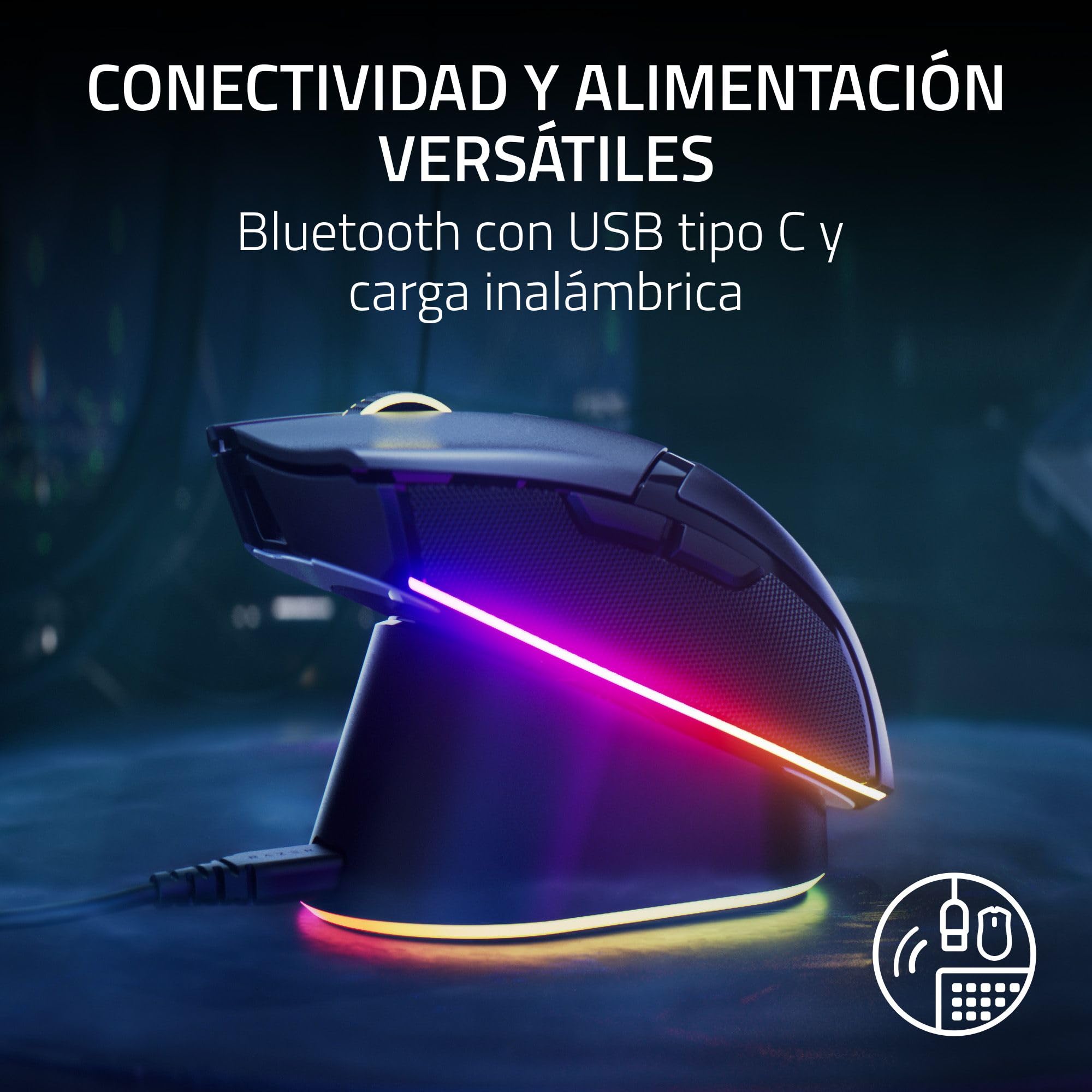 Razer Cobra Pro + Gigantus V2 Medium - Ratón inalámbrico personalizable para juegos Chroma RGB, sensor de 30K y alfombrilla de ratón suave de tamaño medio para mayor velocidad y control