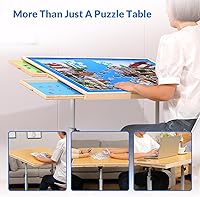 Vista 8 de Mesas de Rompecabezas para Adultos con Cajones de 1500 Piezas Ángulo y Altura Ajustables Mesa de Rompecabezas con Patas de Metal Mesa Inclinable
