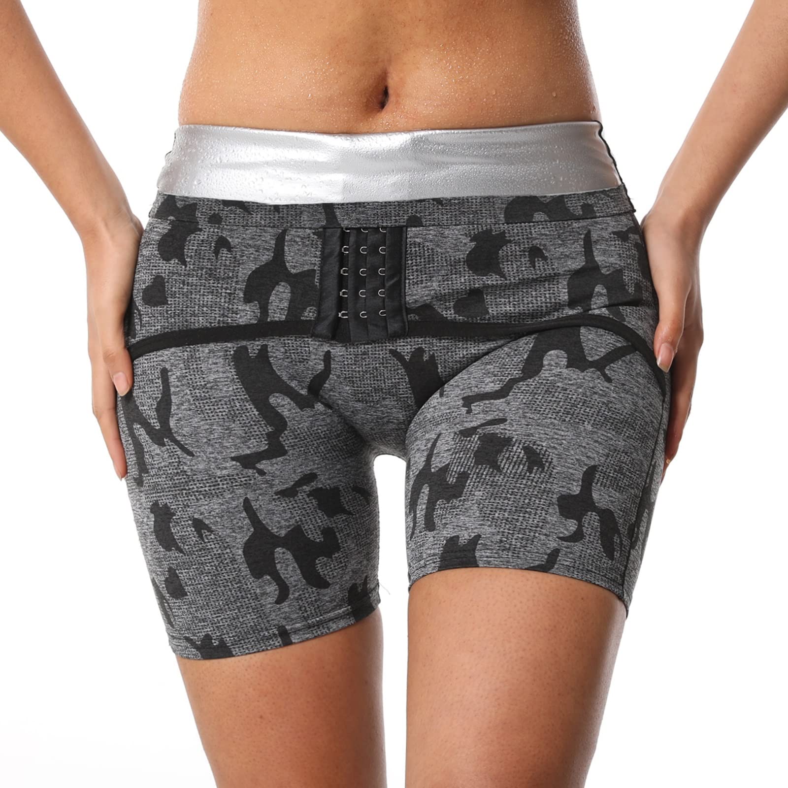 EKSED Pantalones moldeadores para Mujer, Entrenador de Cintura, Traje de Sauna, Pantalones Cortos moldeadores de Sudor con Control de Barriga