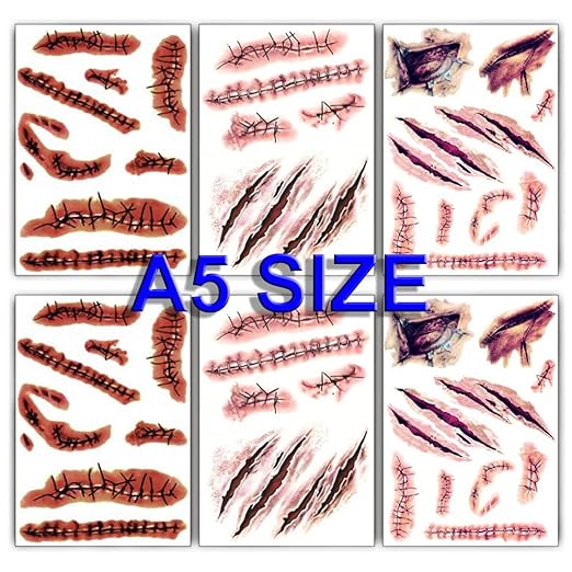 Halloween Blutstrümpfe Mit Wunden-Tattoos - Gruselige Socken Für Kostümpartys