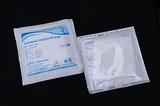 Sponsored Ad - Sterile Combine Dressing Pads - 10cm x 10cm, Non-Stick Layer, High Absorbency. Best for Postoperative Care, Chronic Wounds, Diabetic Ulcers (5 pack)