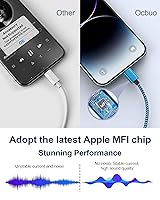 Vista 2 de [Certificado Apple MFI] Adaptador auxiliar de auriculares de iPhone Lightning a 0.138 in para automóvil, paquete de 3 adaptadores de conector