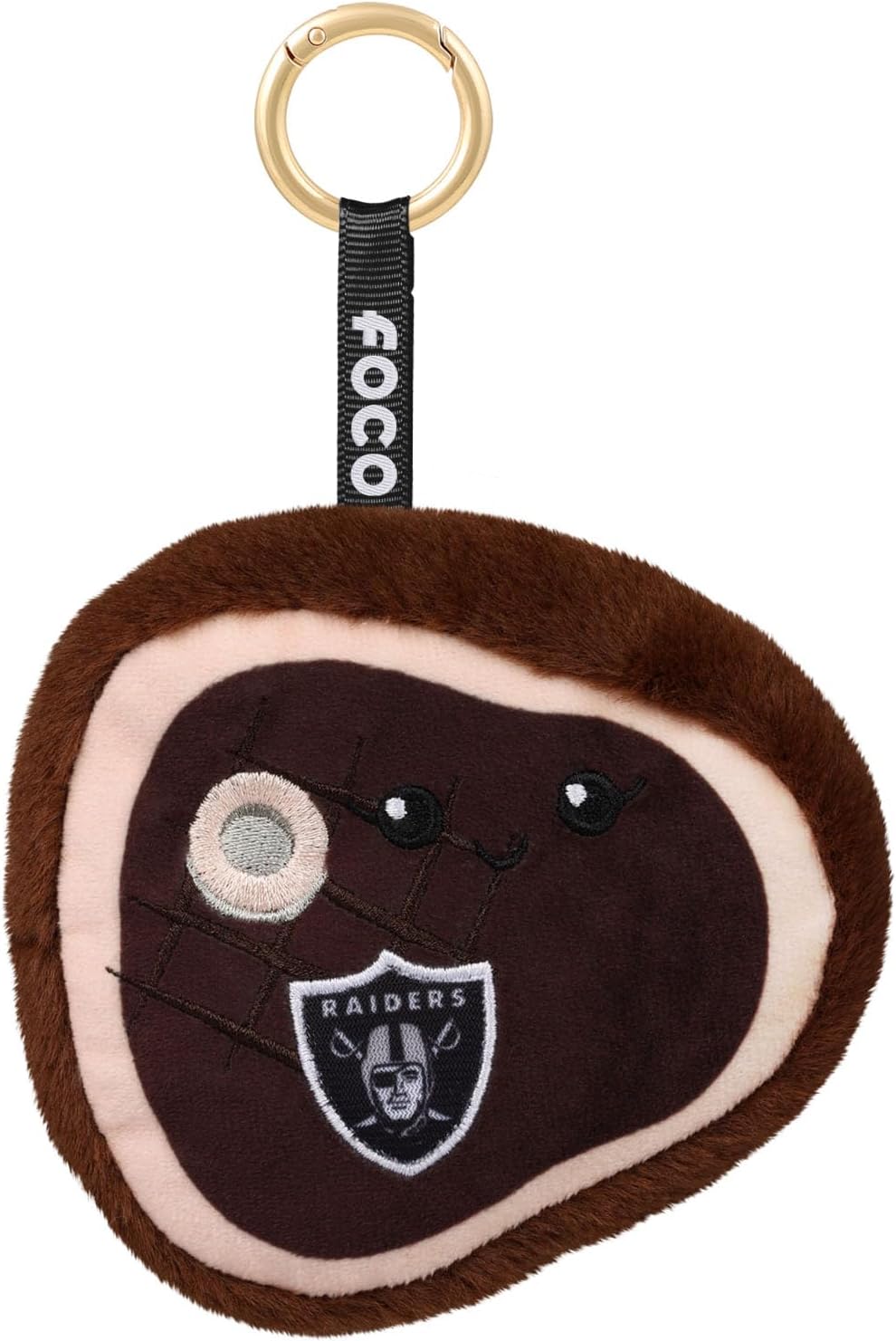 FOCO Unisex NFL Team Logo Plush Food Bag Charm Keychain