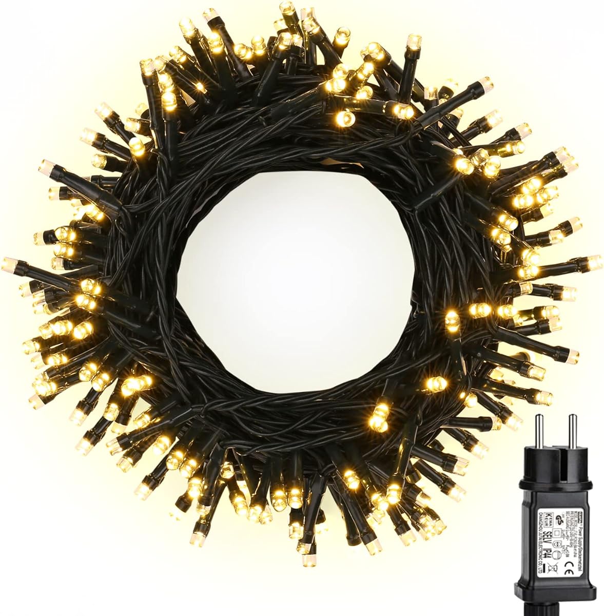 LED Weihnachten Lichterkette, BrizLabs 20M 200er Warmweiß Lichterketten Strombetrieben mit 8 Modi EU Stecker Wasserdicht für Innen Außen Hochzeit Party Haushalt Zimmer Garten Halloween Deko