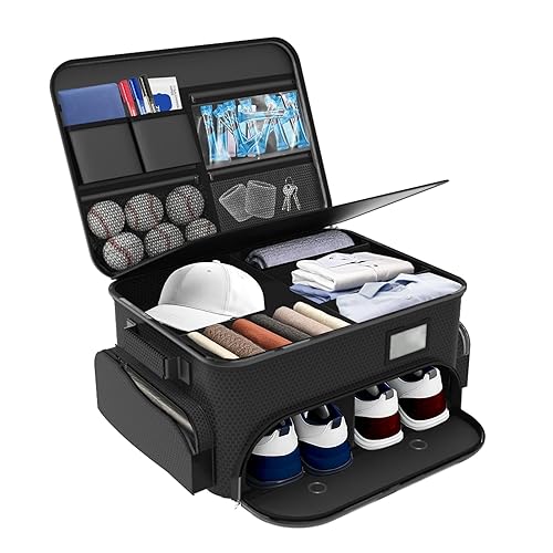 WALMANN Golf Trunk Organizer – Large 2-Layer Storage Bag with