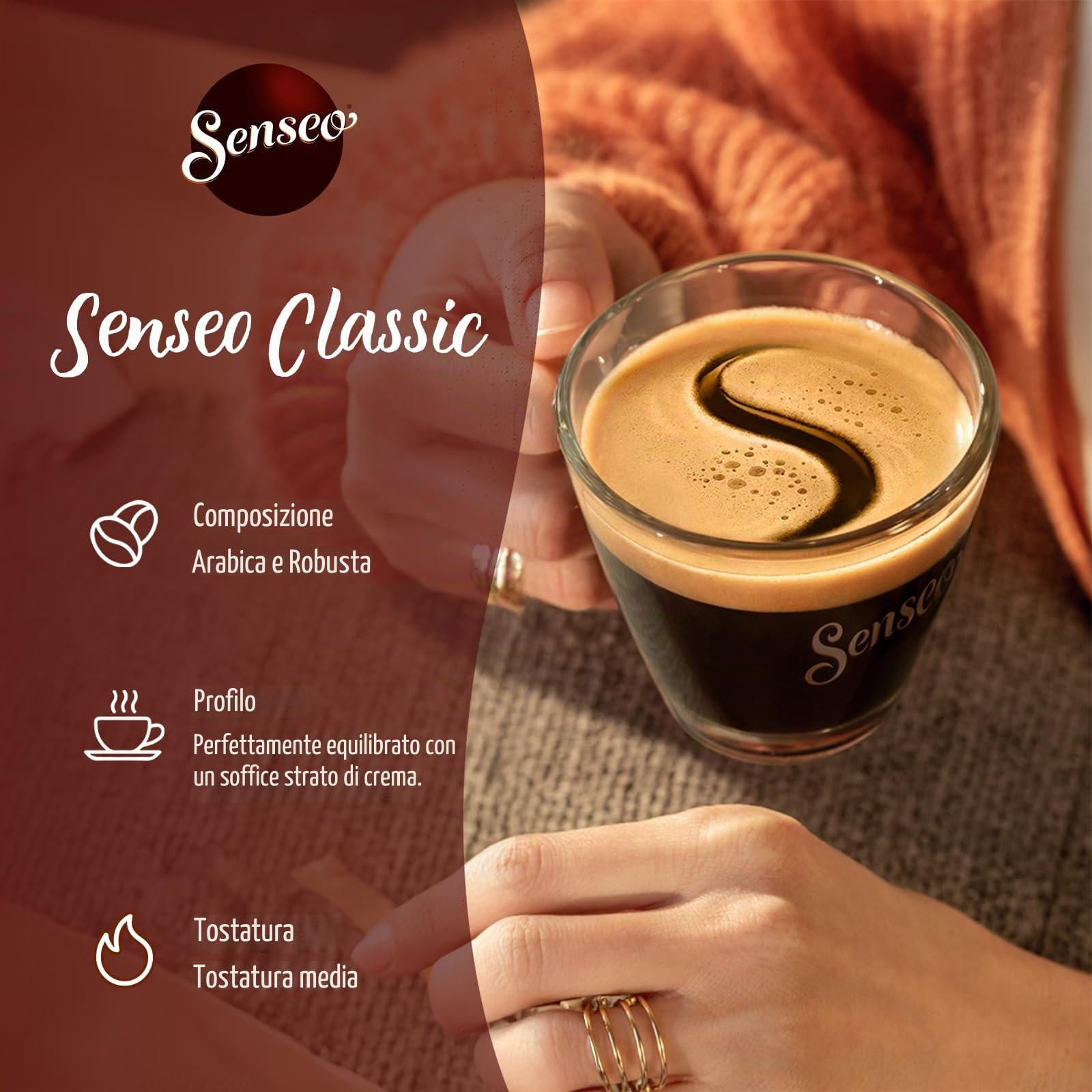Senseo Classic/Classico, Intenso e Pastoso, 10 Confezioni x 48 Cialde di caffè
