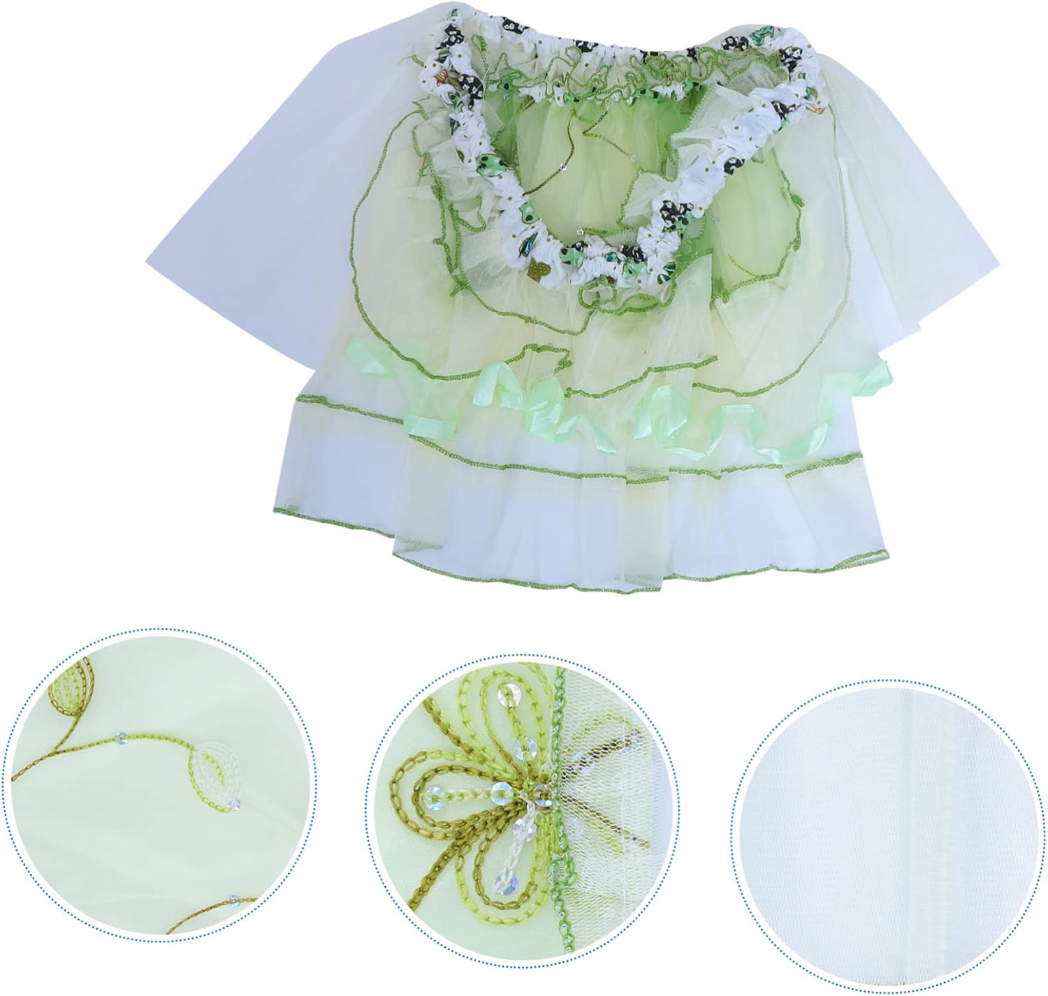 jojofuny 7pcs Lace Computer Cover Set Dust Protector Cloth with Butterfly Pattern for Desktop and Monitor Lightweight and Decorative Covers for Use