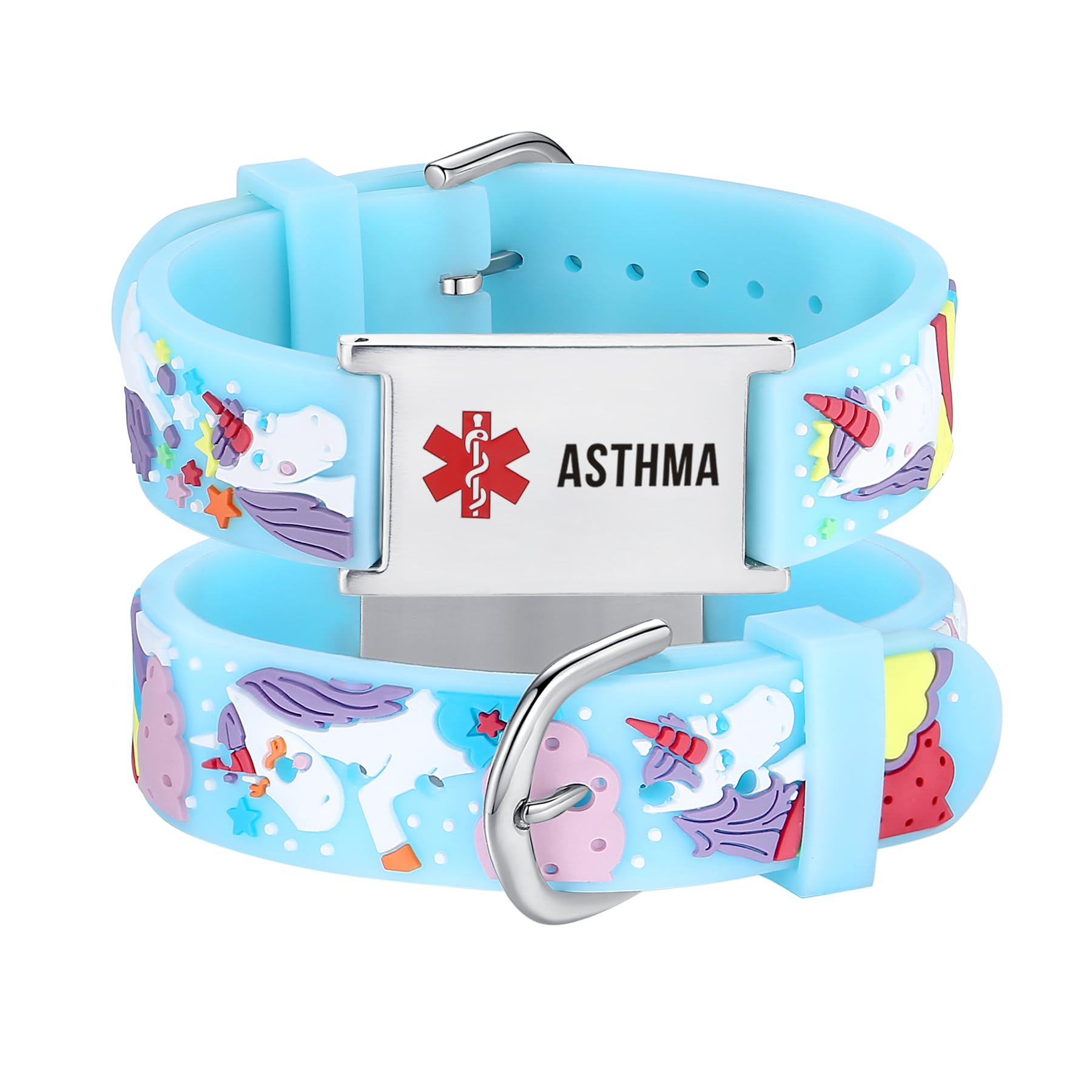 LinnaLove cartoon medical alert id bracelets Parents gift to Son, daughter, brother, sister
