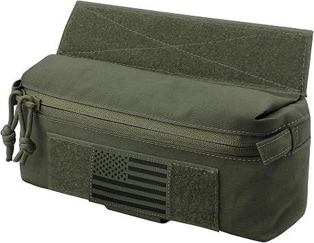 WYNEX Tactical Dump Drop Pouch, Dangler Pouch Utility Tool Pack Sub Abdominal Carrying Bag EDC Pocket Organizer Accessories for Plate Carrier Chest Rig