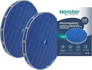2 filtros / elementos humidificadores compatibles con Philips FY3435/30 | para todos los purificadores y humidificadores 2 en 1 de las series 3000 y 3000i