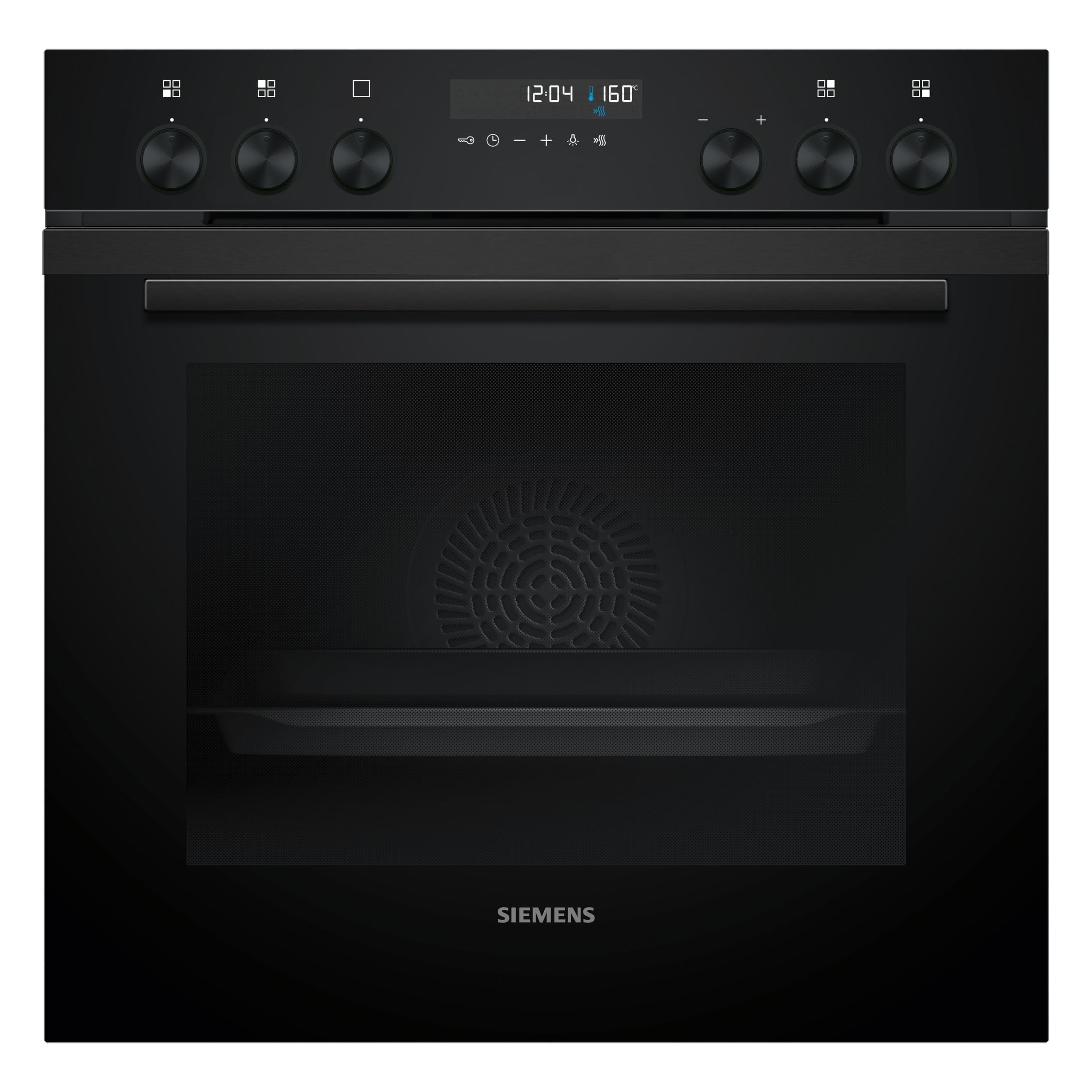 Siemens iQ500 Einbauherd 60 x 60 cm Deep black inox schwarz HE278GBB3 | Made in Germany, activeClean®, Kindersicherung, 71 l Nutzinhalt, Pyrolytisch+Hydrolytisch, coolStart ohne Vorheizen