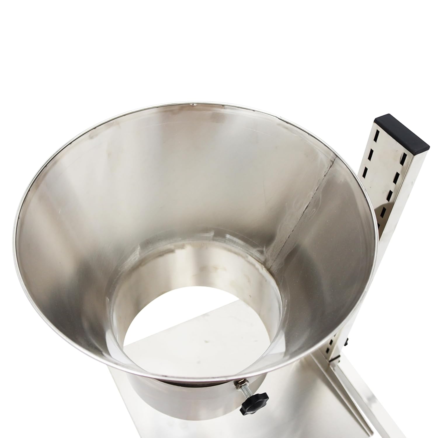 Stainless Steel Feeding Hopper with Support Stand Manual Filling Package Funnel Under Funnel Diameter 16CM