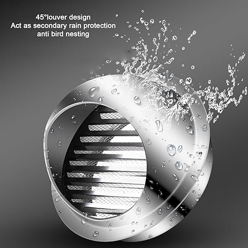 Miniatura 3 de Tapa redonda de acero inoxidable 304 para ventilación de aire, tapa de ventilación de conductos, tapa protectora de combustión, campana extractora,