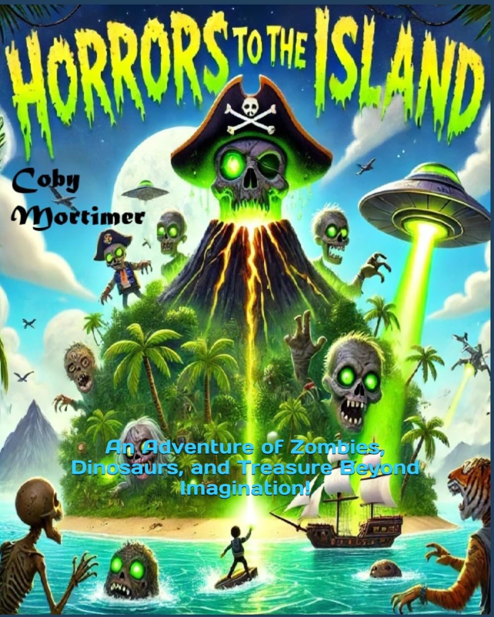 Horrors To The Island: An Adventure of Zombies, Dinosaurs, and Treasure Beyond Imagination!