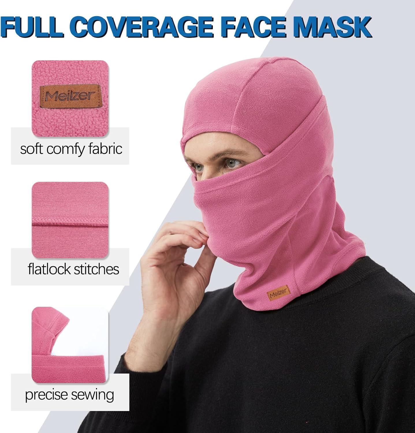 Winter Balaclava Ski Mask for Men Women - Windproof Thermal Face Mask for Snowboard Cycling Running for Cold Weather - Image 2