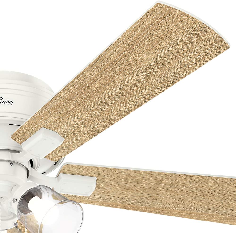 Hоttеѕt Sаlе Hunter Crestfield Indoor Low Profile Ceiling Fan with LED Light and Pull Chain Control, 52, Fresh White