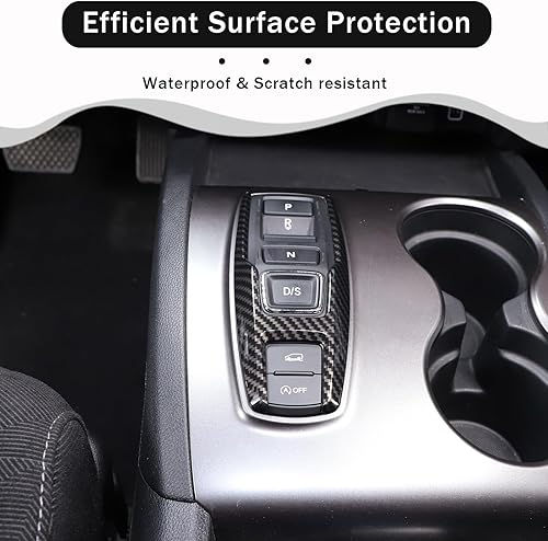 Miniatura 3 de Marco de Botón de Palanca de Cambios Trim para Honda Pilot 2016-2022 Ridgeline 2020-2023 Passport 2019-2023, Material ABS Cubierta del Panel de