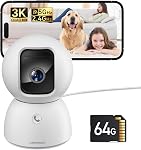 4MP Camera for Home Security, Free 32GB SD Card, Non-Subscription AI Human/Pet/Crying Detection, 2.5K Dog Cat Pet Camera with Phone APP, 360° Coverage, 2-Way Talk, IR Night Vision, 2.4G WiFi