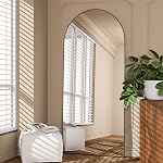 Full Length Mirror, 71"x25" Arch Mirror Floor Mirror with Stand Wall Mirror Black Arched Full Body Mirror Standing Hanging or Leaning Against Wall Bedroom Mirror for Entry, Living Room