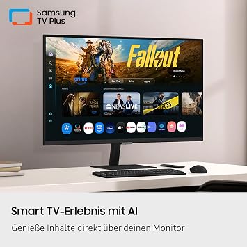 Samsung M70F 32 Zoll 4K Smart AI Monitor VA-Panel 3840 x 2160 60Hz 4ms (G/G) Speaker Gaming Hub 4K Upscaling Sprachsteuerung Smart TV-Apps & AI Features HDR10 USB-C HDMI LS32FM700UUXEN