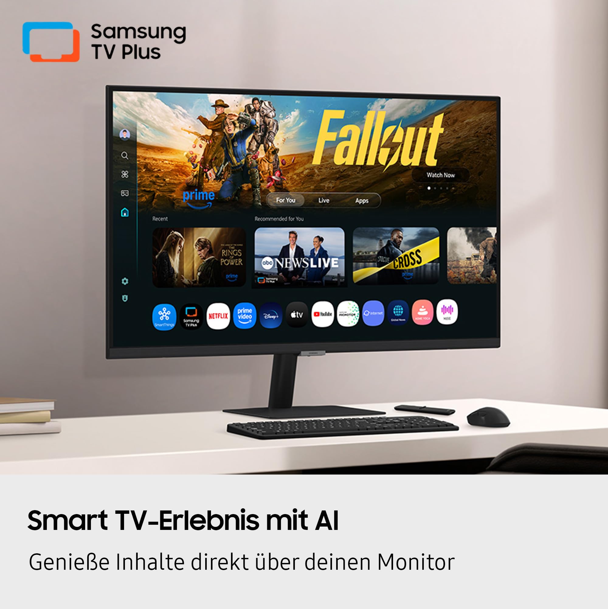 Samsung M70F 32 Zoll 4K Smart AI Monitor VA-Panel 3840x2160 60Hz HDR10 USB-C HDMI