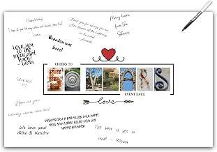 50th Birthday Party Decorations Supplies - Guest Book Alternative Poster. Signing Anniversary Board for Women or Men. Wall Art Decor Card for Him or Her Turning 50 Years Old. 11x17 Signature Banner