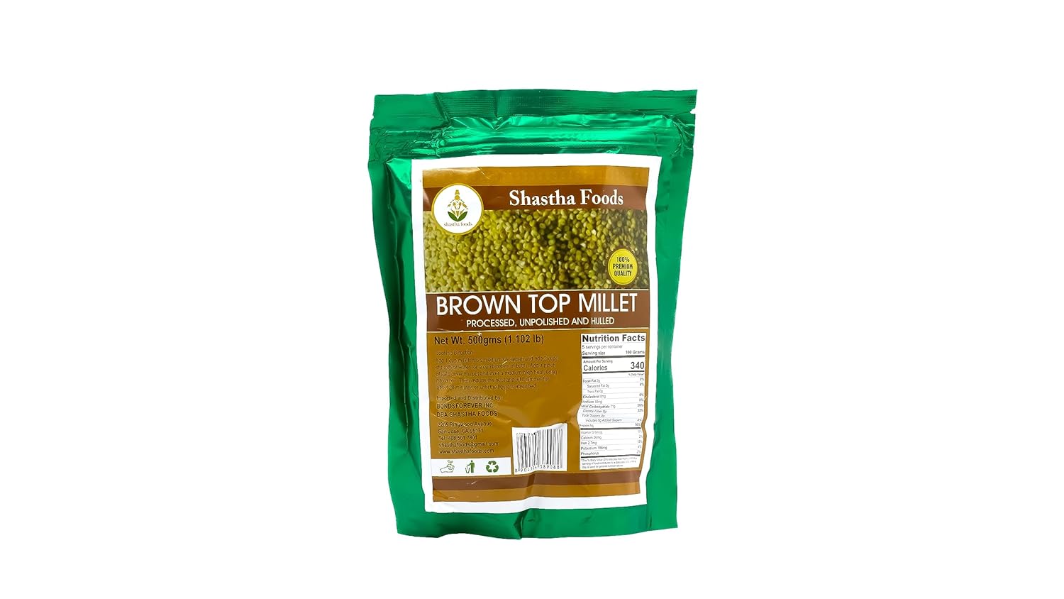 Shastha BrownTop Millet (Pack of 3) Each... Shastha BrownTop Millet (Pack of 3) Each...