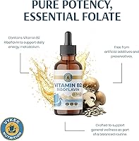 Vista 7 de Vykee Nutrition Gotas de riboflavina de vitamina B2, suplemento líquido B2 para metabolismo energético, función celular y apoyo de la visión