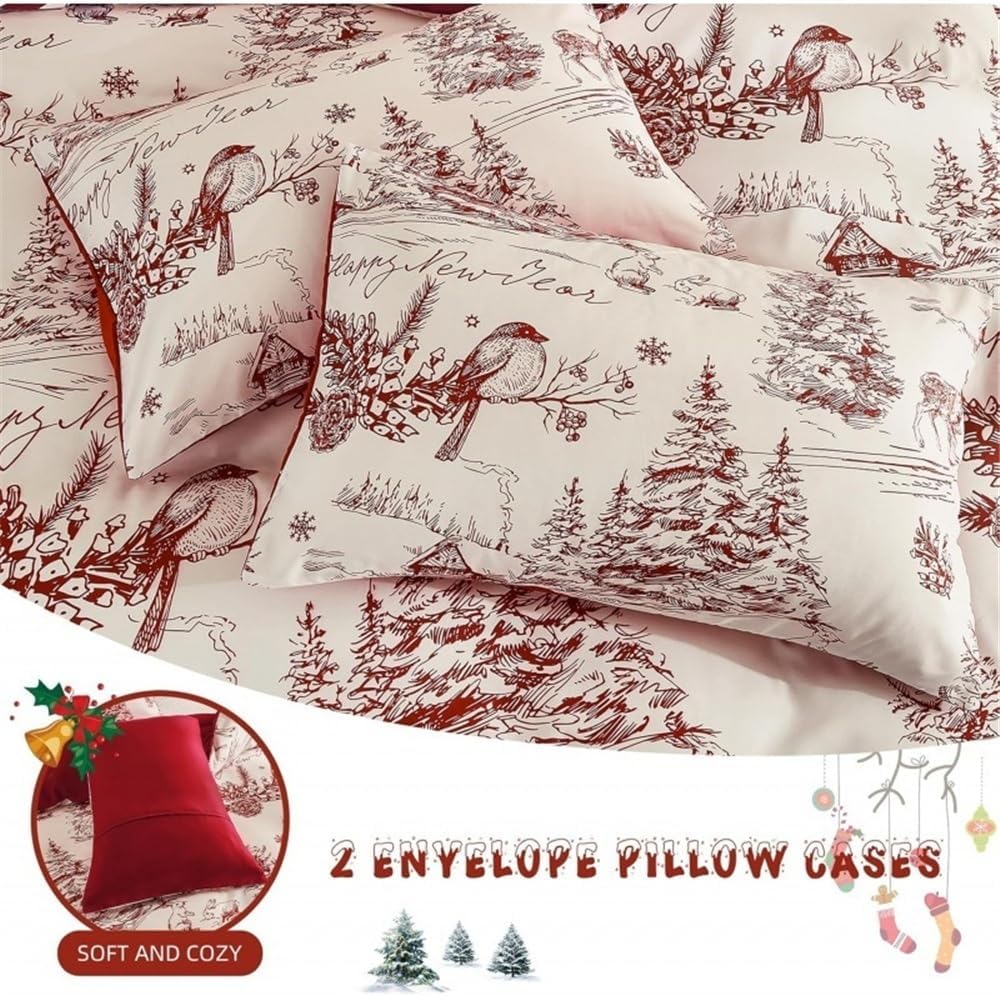 reversible holiday duvet cover and pillowcases