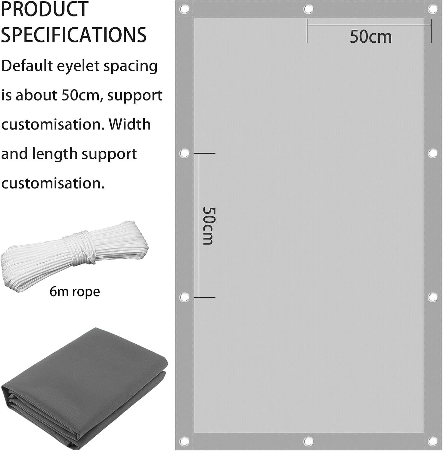 サンシェード プライバシー 150 x 500 cm 高い耐久性 簡単設置 洗濯可能 遮光ネット 【タイヤブ】 園芸ネット日よけネット