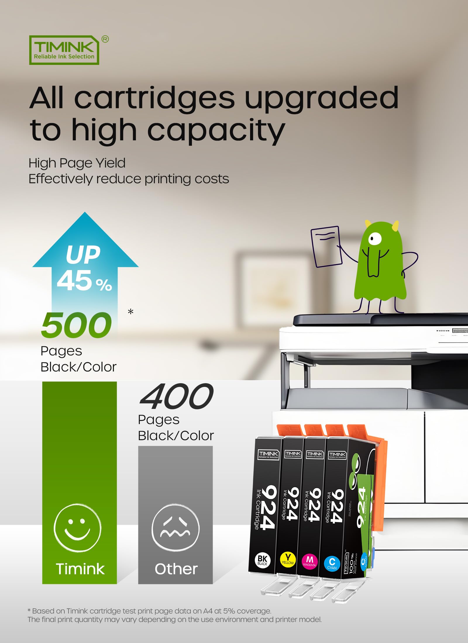 924 924e Cartouches d'encre pour HP 924 XL Cartouches 924e 924XL Compatibles pour HP OfficeJet Pro 8122e 8120 8122 8123 8125 8128 8130 8132 8133 8134 8135 (avec Puce,Pack de 4 Cartouches) - Accessoires informatique