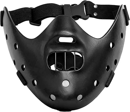 nezababy Hannibal Lecter Máscara Cosplay El Silencio de los Corderos Media Cara Asesino de Resina