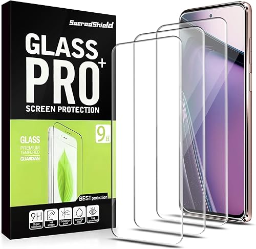 SacredShield Paquete de 3 protectores de pantalla para Moto G Stylus 5G 2023, vidrio templado, dureza 9H, sin burbujas, fácil de instalar