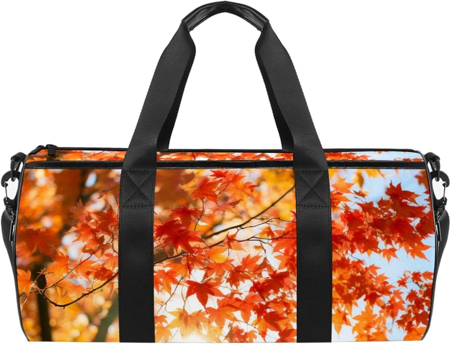 Gym Bags for Men,Travel Duffel Bags for Women,Autumn Season Tree and Leaves,Workout Bag
