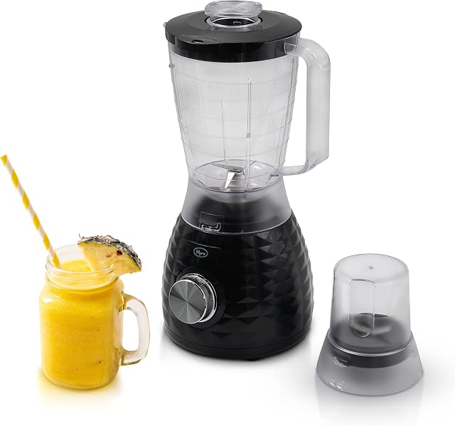 NYRA 2 in 1 Jug Blender With 1.5L Plastic Jar, 2 Speed with Plus Pulse Control, Smoothie Kitchen Blender, Coffee/Spice Grinder, Liquidiser 400W (Black)