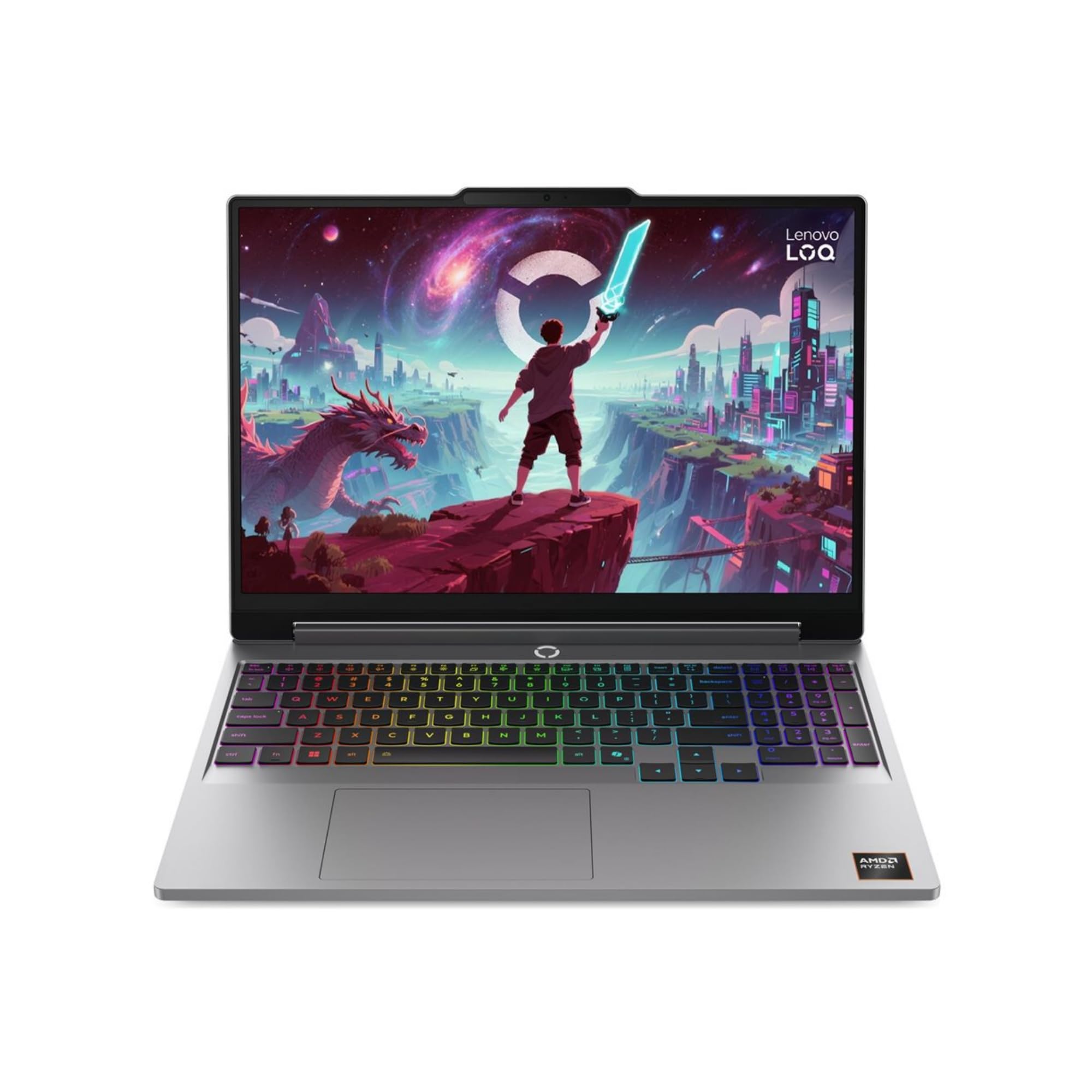 Lenovo LOQ Gaming AI Laptop | Display 15.3" WUXGA 165Hz | AMD Ryzen 7 250 | 16GB RAM | SSD da 1TB | NVIDIA GeForce RTX 5060 | Windows 11 | QWERTZ | Grigio | 3 mesi GamePass