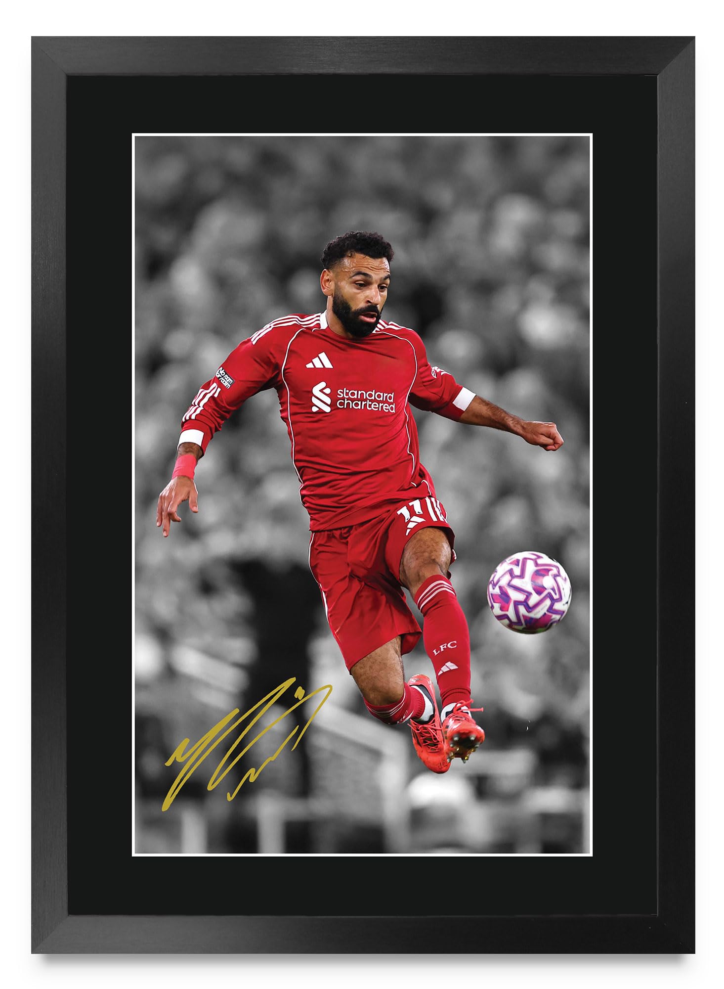 HWC Trading Mo Salah Gifts Printed Signed Autograph Picture for Football Fans and Supporters (ID-000069) - A3 Framed — image 1