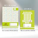 The Budget GifTokri TBGT Long Notebook Register Pack of 3 for Students | 120 Pages Each | 350 GSM Doodle Cover | 68 GSM Super White Paper | Lightweight Study Notebook for School, College & Exam Use gallery image