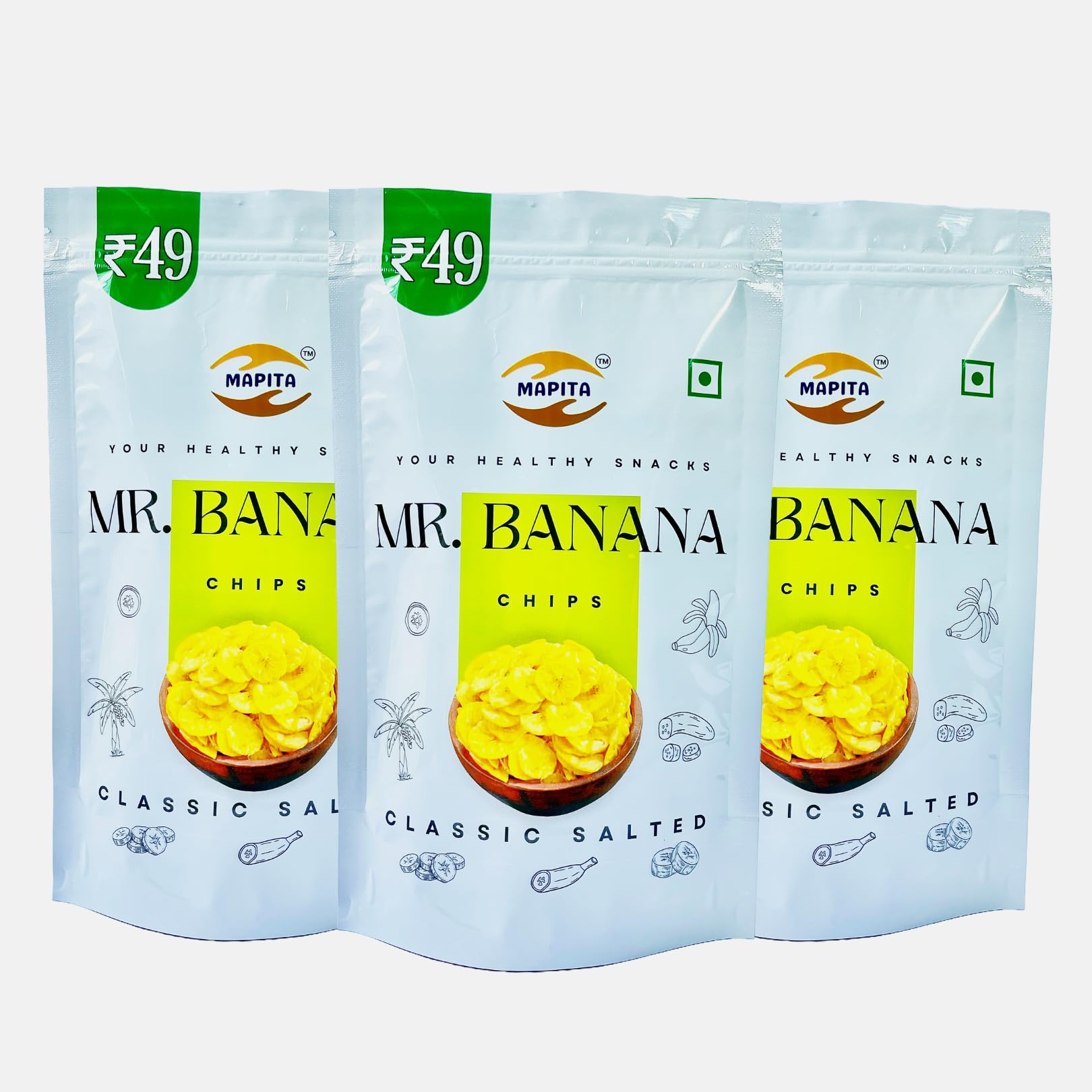 Mr.Banana Chips by Mapita Production I Made In Assam I Pack Of 3, Classic Salted (3X80g) I Assam Banana Chips (B0CM27254Y) Amazon Price History, Amazon Price Tracker