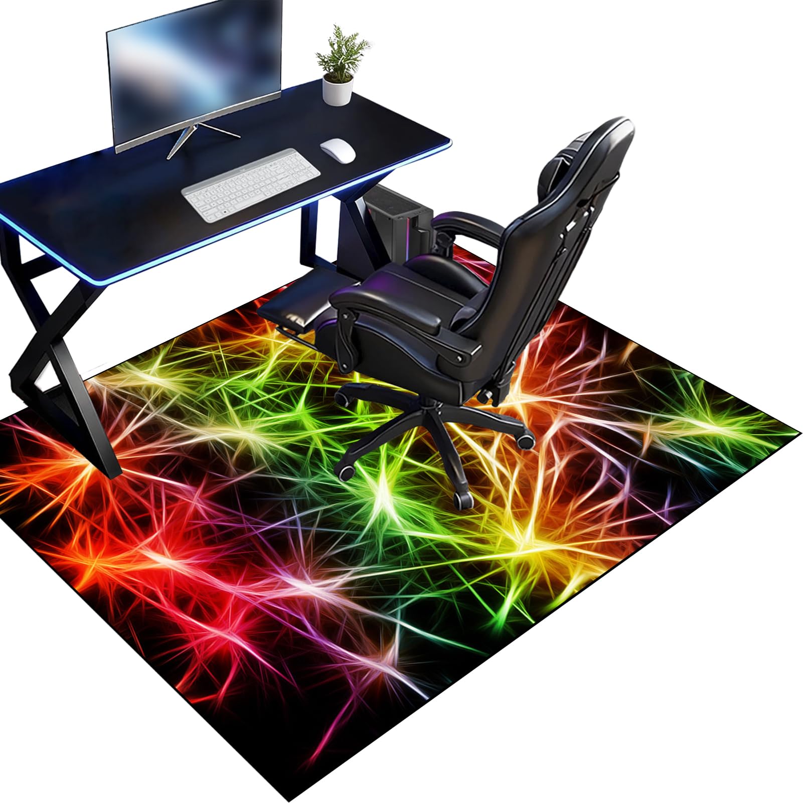 200 x 280 cm Tapis de Sol Bureau, Protège Parquet Chaise roulettes, Tapis Chaise Gaming, Tapis de Protection de Sol pour Chaise de Bureau, Tapis Gaming Sol pour Sols durs, Protège Parquet