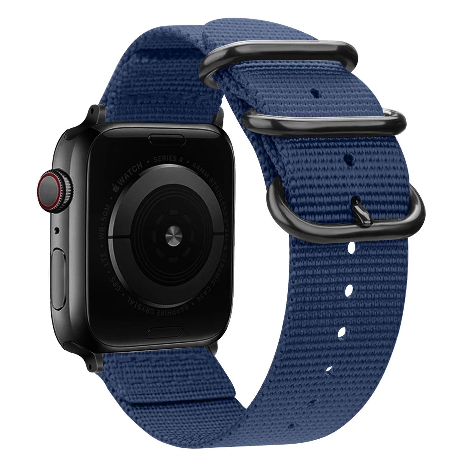 Nylon Band Compatible with Apple Watch Band 44mm 42mm 40mm 38mm, Lightweight Breathable Woven Nylon Sport Wrist Strap with Metal Buckle Compatible 6/5/4/3/2/1/SE