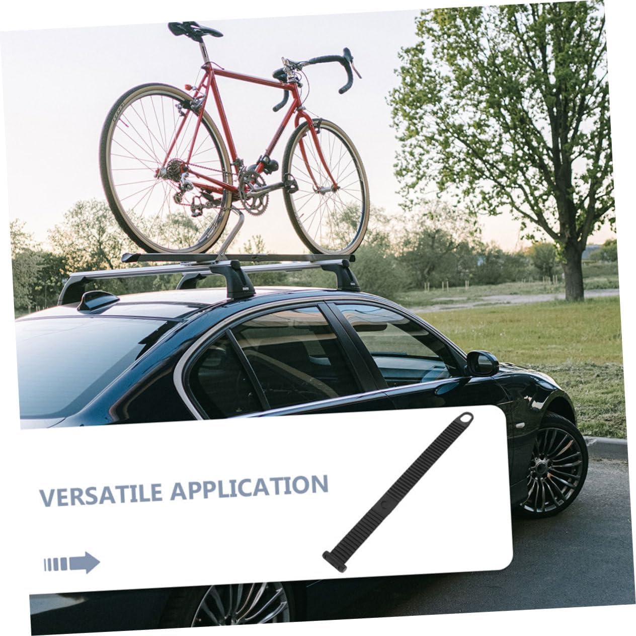 Yardwe 2pcs Elastic Luggage Fastening Straps Bike Rack Straps for Roof Mount Lightweight and Easy to Install for Bicycle Mountain Bike Road Bike Vehicle Tie Down