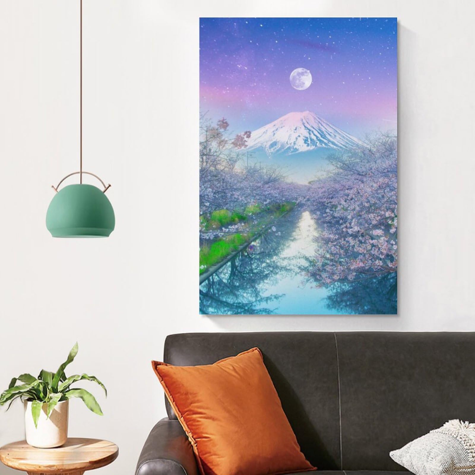 キャンバス プリントアート 満月と桜 インテリア 絵画 キャンバス プリントアート 満月と桜 インテリア 絵画