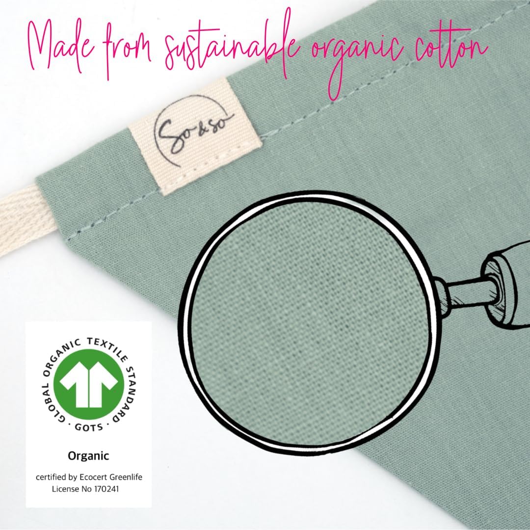 9.2Ft-10pcs Organic Cotton Bunting for Nursery Décoration - Pennant Banner Flags, Banners,Triangle Fabric Garland - Perfect for Baby Showers & BD Parties as Well as Playroom Decor for Boys & Girls - Image 6