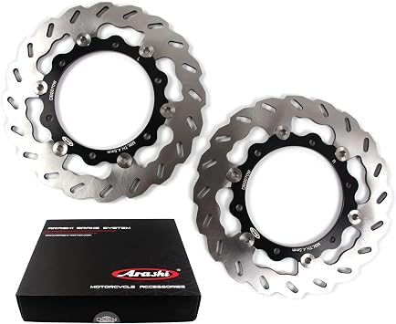 Arashi Front Brake Discs Rotors for Yamaha XP Tmax 500 2008-2011, XP T-Max 500 ABS 2008-2011, Black Motorcycle Accessories Parts