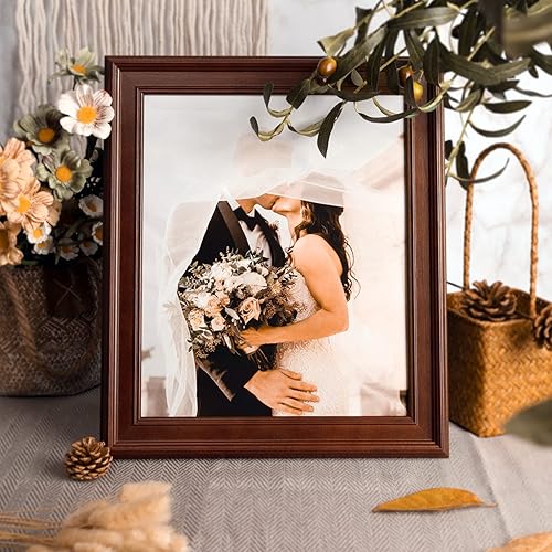 Vista 32 de Marco de 20 x 24 pulgadas, marco de fotos de 20 x 24 pulgadas, con paspartú a 16 x 20 pulgadas, marco de madera maciza, para colgar en la pared