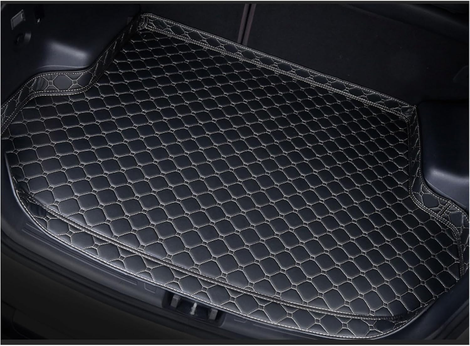 Cargo Liner for 2016-2021 Custom Car Cargo Mat Anti-Slip All Weather Protection Leather Material Car Black-Low(Black,Low)