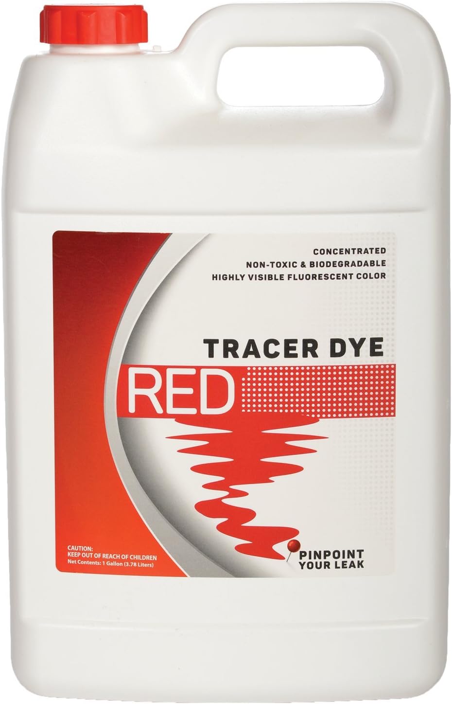 Concentrated Red Tracer Dye - High Concentration Fluorescent Water Tracing & Leak Detection Dye - 1 Gallon (128 oz)